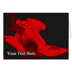 Rouge Hot Rosebud Floral Art Carte photo