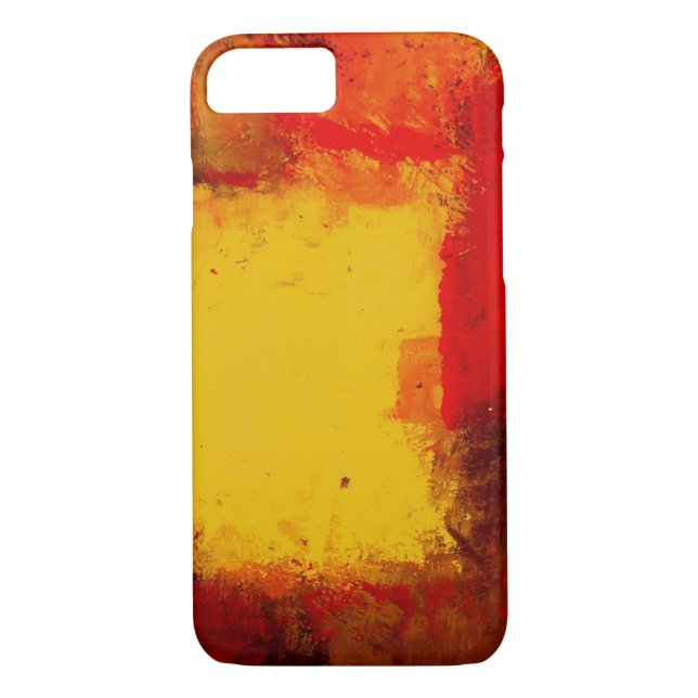 Rouge Jaune Abstrait iPhone 7 Coque (Dos)