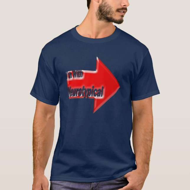 Rouge je suis avec le T-shirt de Neurotypical (Devant)
