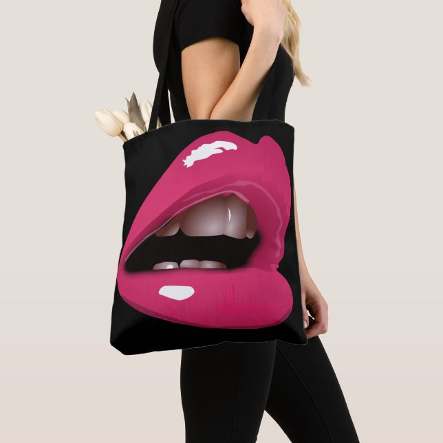 ROUGE LÈVRES ROSE BOUCHE SAC TOTES (De près)
