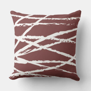 ROUGE & LIGNES BLANCHES DESIGN Oreiller rétroproje