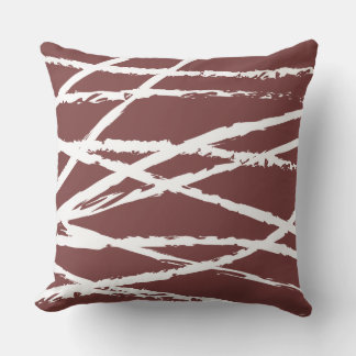 ROUGE & LIGNES BLANCHES DESIGN Oreiller rétroproje
