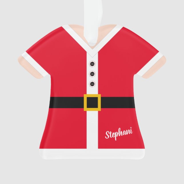 Rouge Madame Claus Costume Noël personnalisé (devant)