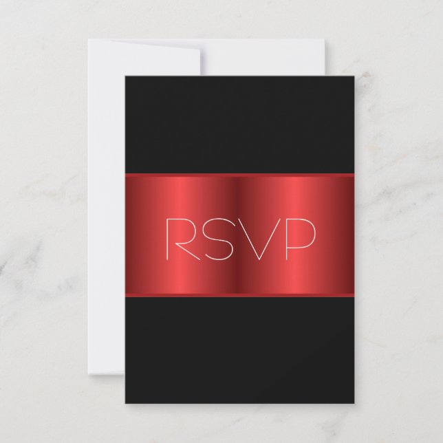 Rouge métallisé noir RSVP (Devant)