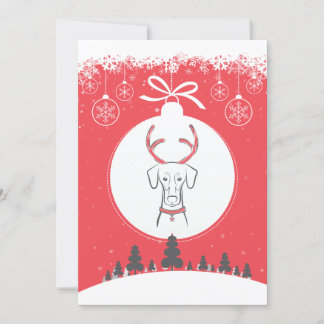 Rouge naturel de dobermann de carte de vacances de