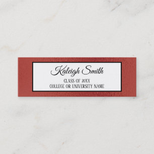 Rouge noir blanc Diplôme Insérer une carte de nom