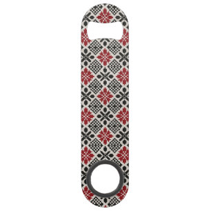 Rouge noir blanc géométrique Keffiyeh Motif folklo