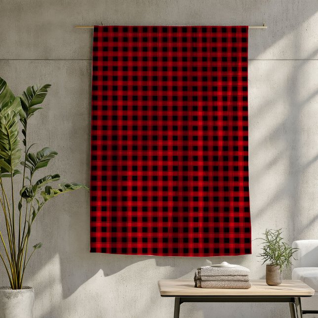 Rouge Noir Couverture Classique Buffalo Confort Pl (Red Black Blanket Classic Buffalo Plaid Comfort)