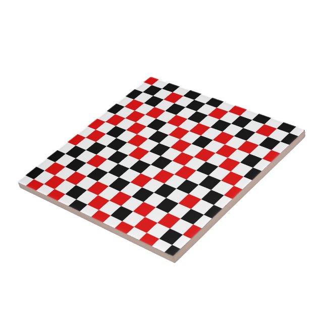 Rouge Noir et Blanc Carreaux  (Côté)