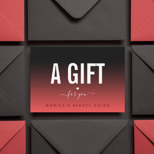 Rouge Noir Ombre Coeur Romantique Moderne & Élégan