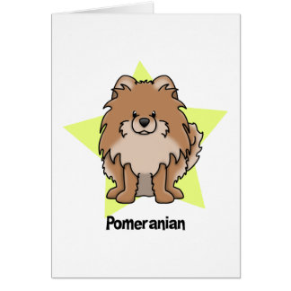 Rouge Pomeranian d'étoile de Kawaii