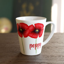 Rouge Populaire Août Fleur de naissance Petite Mug