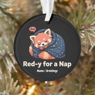 Rouge Prêt Pour Un Petit Sommeil Panda Roux Kawaii