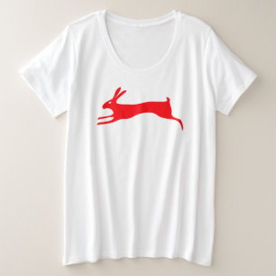 ROUGE RABBIT NOM PERSONNALISÉ T-SHIRT féminin plus