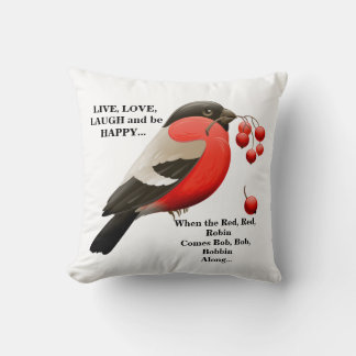 Rouge Robin Chanson Coussin Accent