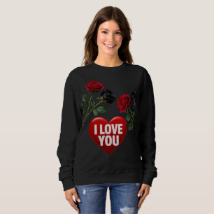 Rouge Romantique & Sweat à Capuche Cœur de Rose No