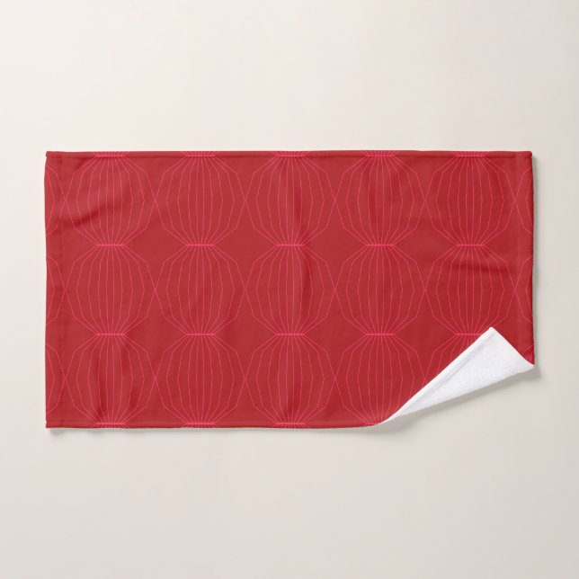Rouge, rose, cool, unique, tendance, art décoratif (Serviette à main)