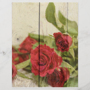 Rouge Rose Russe Bois Scrapbooking Papier d'artisa
