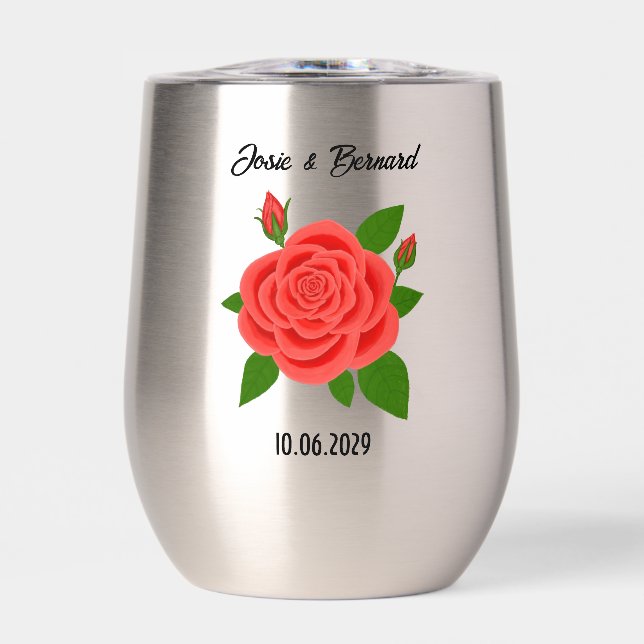 Rouge Rose Tumbler sans pierre (Avant)
