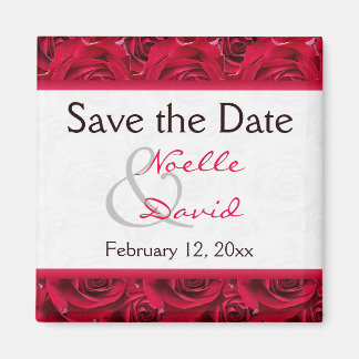 Rouge Roses Galore Mariage Faveur Aimant