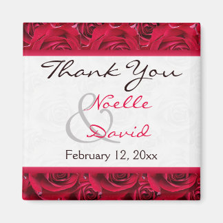 Rouge Roses Galore Mariage Faveur Aimant