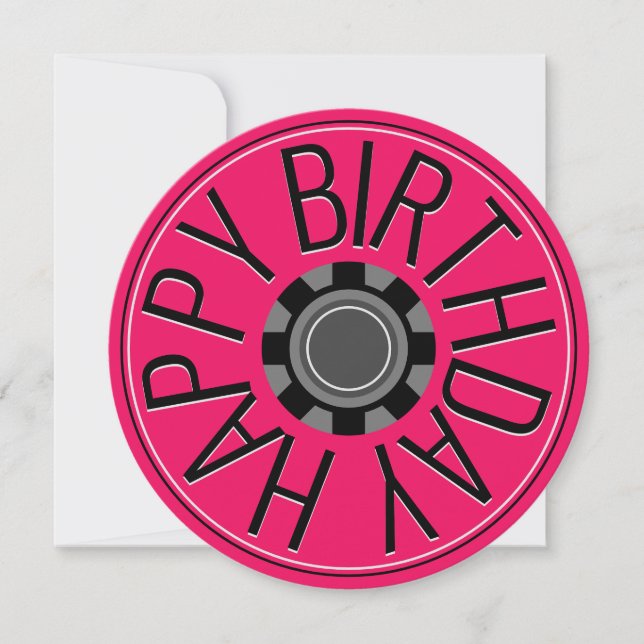 Rouge Roue Steampunk Carte d'anniversaire félicita (Devant)