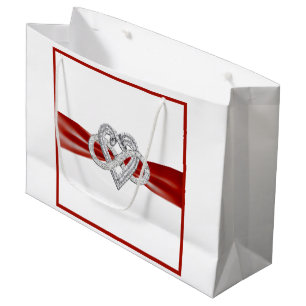 Rouge Ruban Infinity Heart Cadeau Sac