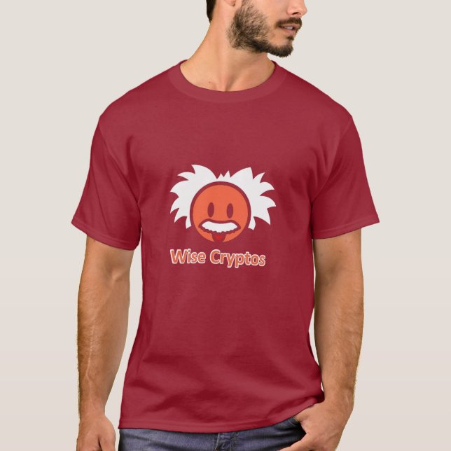 Rouge sage de T-shirt de cryptocurrency de Cryptos (Devant)