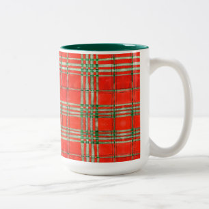 ROUGE SCOTT TARTAN Tall Hunter Green Mug à deux to