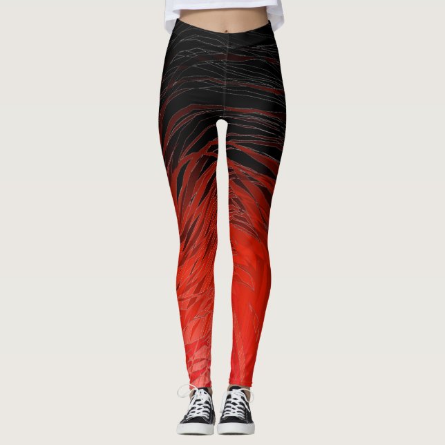 Rouge spirale complexe - Leggings (Devant)