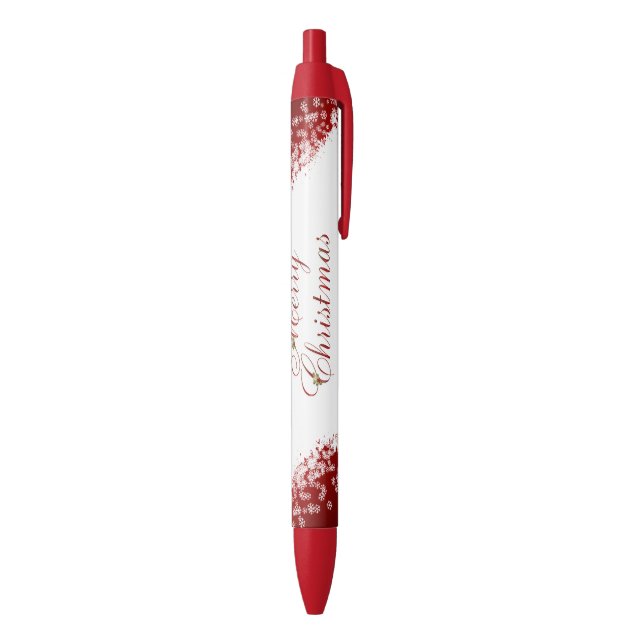 Rouge Stylo de neige de Joyeux Noël (Bas (Vertical))