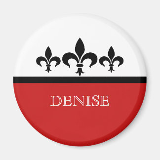 Rouge Swanky Fleur De Lis Magnet