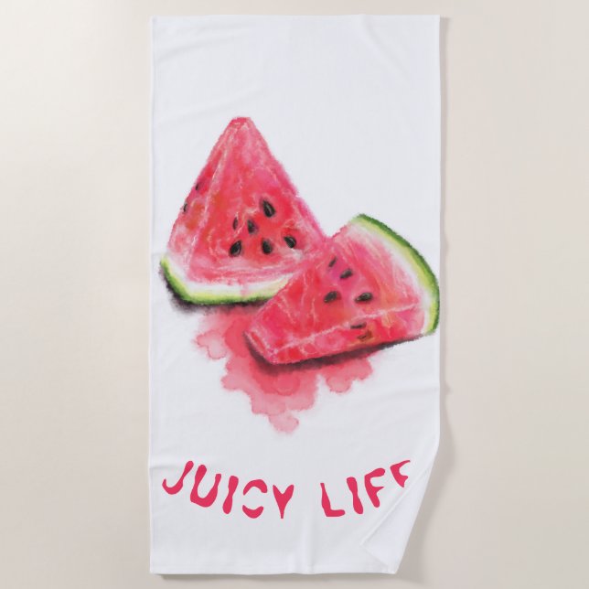 Rouge Sweet Juicy Watermelon Beach Serviette (Devant)