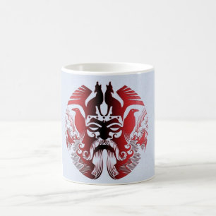 rouge, tasse blanche classique d'Odin