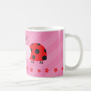 Rouge tasse personnalisée petite par coccinelle