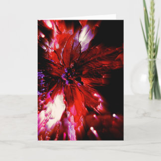 rouge unique sur la carte noire de Noël