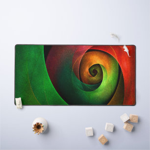 Rouge Vert Floral Moderne Art Abstrait Motif #21