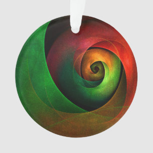 Rouge Vert Floral Moderne Art Abstrait Motif #21