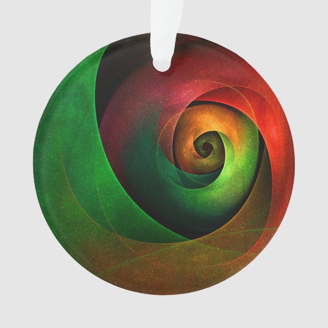 Rouge Vert Floral Moderne Art Abstrait Motif #21 (devant)