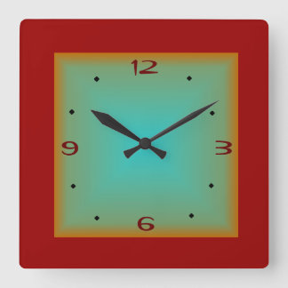 Rouge/Vert> Horloge murale minimaliste