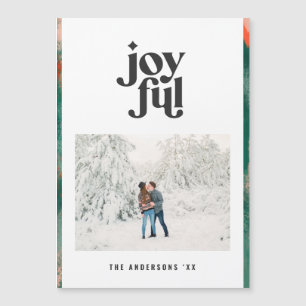 Rouge + vert moderne abstrait fête photo joyeuse