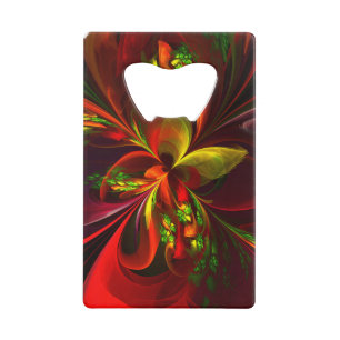 Rouge vert moderne Floral Abstrait Art Motif #05