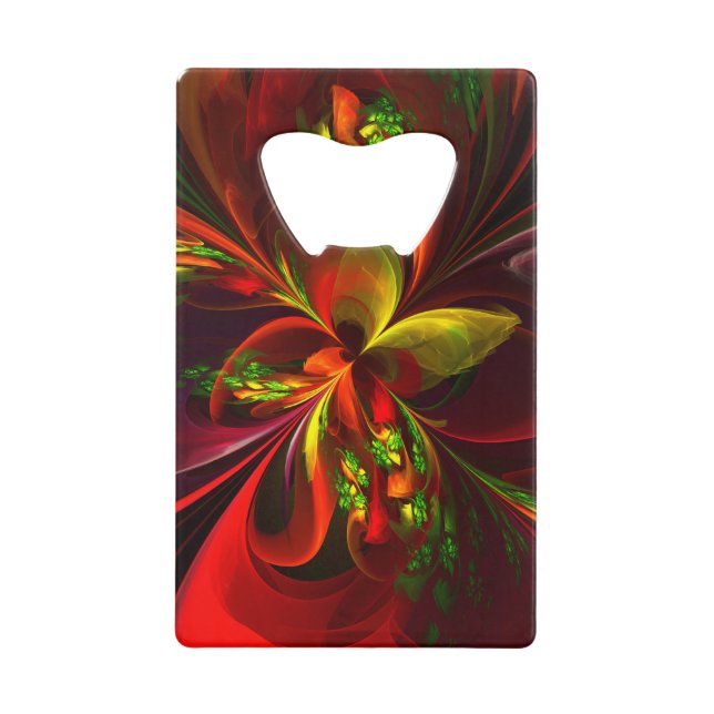 Rouge vert moderne Floral Abstrait Art Motif #05 (Devant)