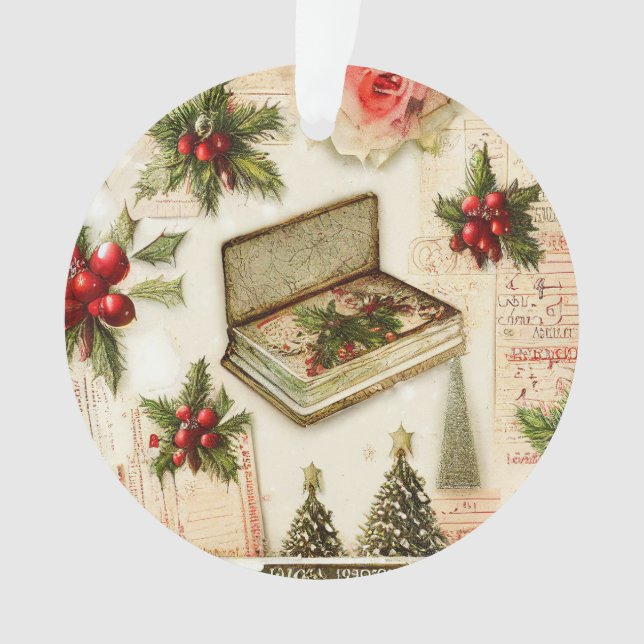 Rouge Vert Noël Fêtes rétro vintage  (devant)