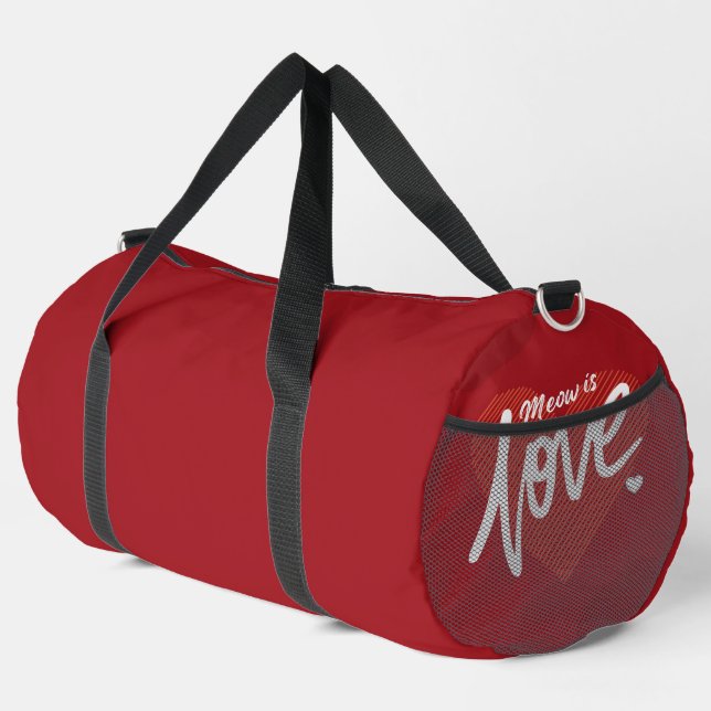 Rouge vibrant typographie blanche sac à main pour  (Coin droit)
