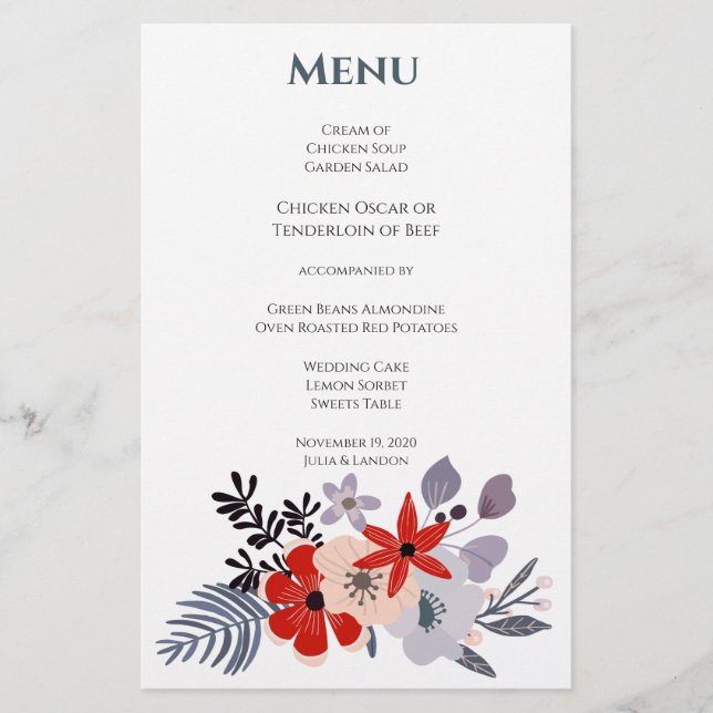 Rouge violet bleu bleu rose rose Mariage (Devant)