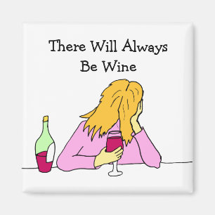 Rouge Wine Woman Magnet