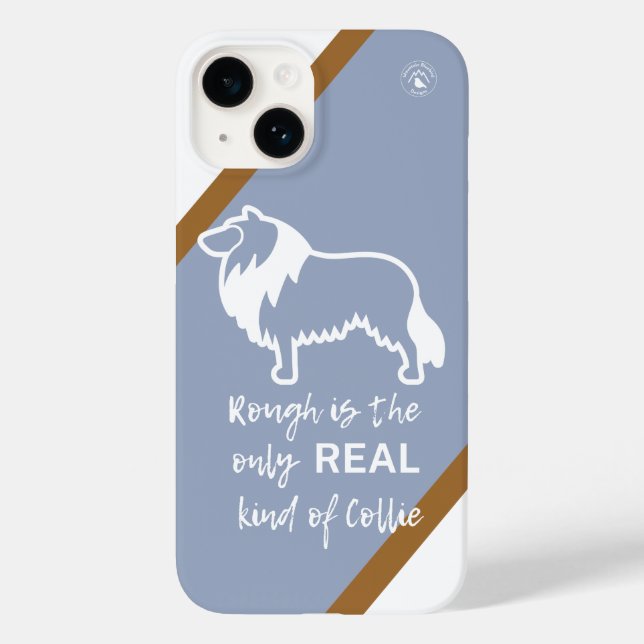 Rough Collie Blue Merle Apple iPhone 14 Coque (Verso)
