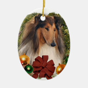 Rough Collie Cadeaux de Noël Ornements