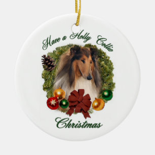 Rough Collie Cadeaux de Noël Ornements